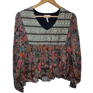 Anthropologie Verb Pallavi Long Sleeve Flowy Blouse Sz. M thumbnail 2