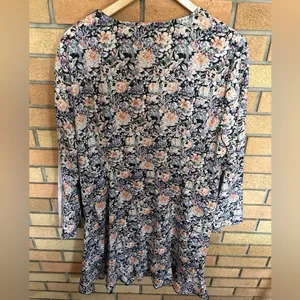 NWT Missguided Plus Floral Wrap Ruffle Tea Dress Black Women’s Size US 16 thumbnail 4