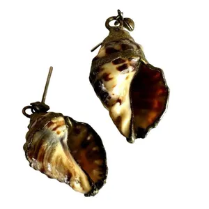 Silver tone shell drop earrings thumbnail 9