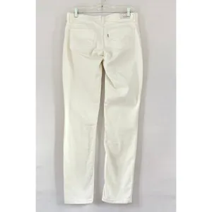Levis 524 Too Superlow Skinny Jeans White‎ Denim Low Rise Womens 16x31 thumbnail 2