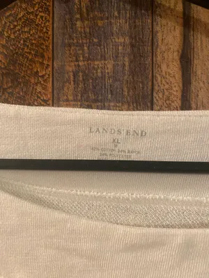 NWT Lands End women's long sleeve pullover off white size XL thumbnail 7