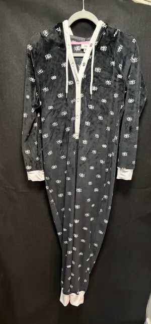 Jenni Fleece Eye Pattern Hooded Onesie Pajamas - Size XS (NWT/No Tags) thumbnail 7