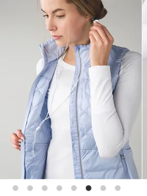 Lululemon Athletica Pastel Light Blue Down For A Run Vest Size 6 thumbnail 14