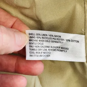 A New Day Linen‎ Blend Oversize Blazer Casual Work Office Career Jacket Beige M thumbnail 4