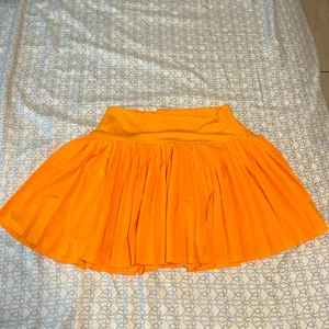 aerie Vibrant Orange Pleated Mini Skirt thumbnail 2