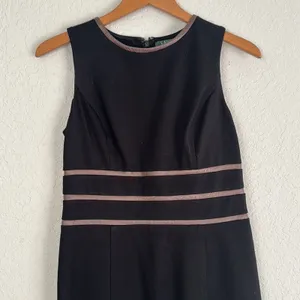 Ralph Lauren Black Dress Brown Leather Equestrian Old Money Classic Fall thumbnail 2