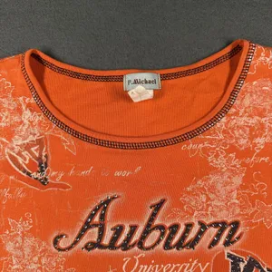 Vtg Auburn Tigers Shirt Womens Large NCAA College Football University '56 Spirit thumbnail 2
