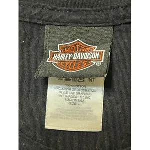 Harley Davidson Black Cowboys Alamo City Women Shirt TX Skull Cotton Sz L NWOT thumbnail 5