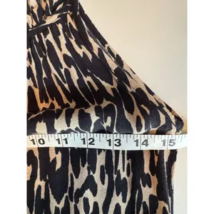 NA-KD Halter Animal Print Maxi Dress Black Tan Leopard Viscose Flowy Boho Size 4 thumbnail 9