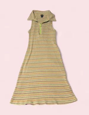 wild fable Sleeveless Striped Knit Polo Dress - Multicolor thumbnail 1