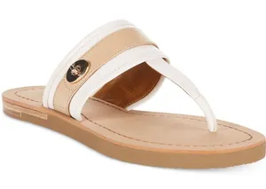 Coach Eileen Turlock Tan and White Sandals Size 9.5 thumbnail 1