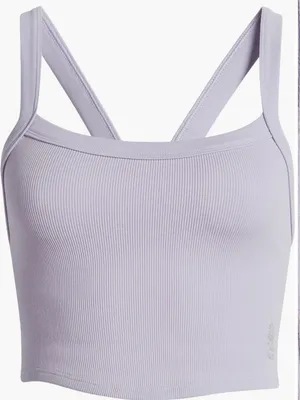 NWT FREE PEOPLE | FP Movement‎ All Clear Rib Crop Camisole Platinum Sz M thumbnail 2