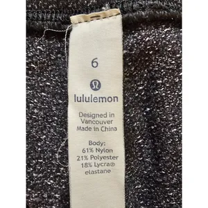 Lululemon Luon Variegated Knit Black Wunder Under Low‎ Rise Tight Leggings 6 thumbnail 4