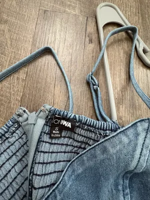 Denim Maxi Dress Blue thumbnail 3