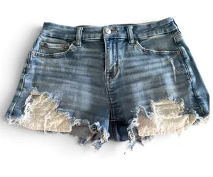 American Eagle Women’s Light Blue Denim Shorts thumbnail 1