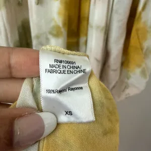 Young Fabulous & Broke Rayon Boho Beachy Relaxed Tie Dye Maxi Dress XS Green thumbnail 8