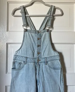 Forever 21 Light wash denim overalls thumbnail 1