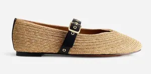 Madewell The Remy Mary Jane Flat in Natural Multi Size 8.5 thumbnail 1