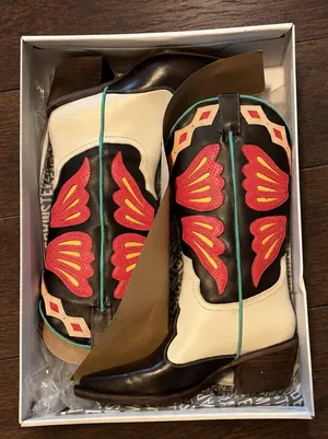 Steve Madden Arroyo Coral Multi Western Cowboy Boots Size 8 thumbnail 5