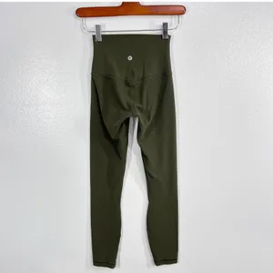 Lululemon Align High-Rise Pant 25" Size‎ 8 Dark Olive Green Nulu Yoga Leggings thumbnail 4
