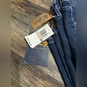 7 For All Mankind Dark Blue Flare Jeans thumbnail 3