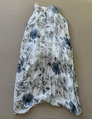Vintage Italian Silk Floral Sleeveless Dress thumbnail 3