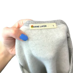 Marine Layer Heather Gray Fluent Crew Neck Pullover Sweatshirt‎ Size Large thumbnail 7