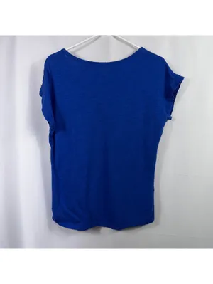 Old Navy Women’s Peace Flag V-Neck Tee Blue Medium thumbnail 5