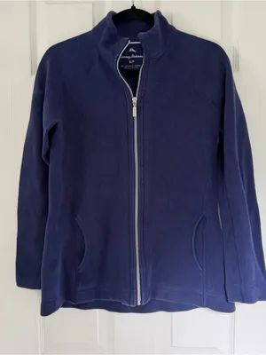 Tommy Bahama Navy Blue Full Zip Sweatshirt Size Small thumbnail 2