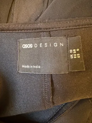 ASOS Black Sheer Dot Dress Vneck Mini 6 S Cocktail LBD thumbnail 6