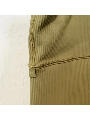 Lululemon Power‎ Pivot Tank Size 10 Bronze Green Ribbed Reversible Crop Classic thumbnail 7
