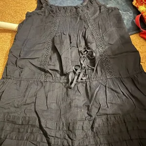 Abercrombie xs navy dress thumbnail 4