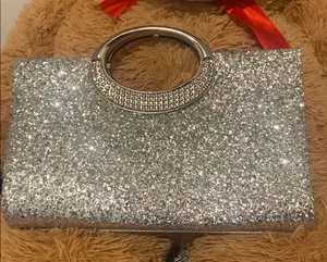 New Without Tag Evening Silver Clutch thumbnail 1