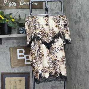 NWT INC International Concepts Shortie Pajama Set 2-Piece Mixed Animal Brown 2XL thumbnail 2