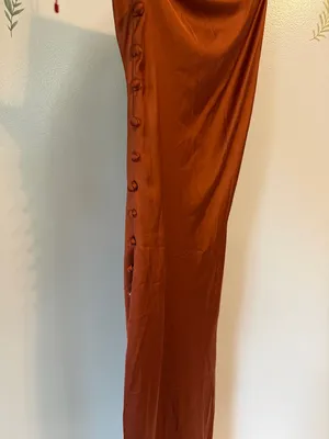 Shein Medium Slip Maxi Dress in Rust Orange thumbnail 2