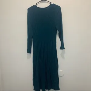 Dressbarn Blue Ribbed Sweaterdress Women's 1X thumbnail 6