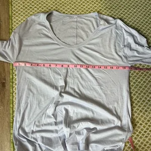 Lululemon Purple Stripe Tissueweight Long Sleeve Tee thumbnail 7
