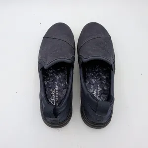 Clarks Cloudsteppers Womens 6 Navy‎ Blue Slip On Loafers Walking Shoes Comfort thumbnail 6