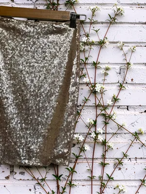Lulus Champagne Sequin Pencil Skirt Size XS thumbnail 4