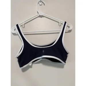 Athleta Transcend Tipped Sports Bra A-C in Navy/White Size Medium thumbnail 5