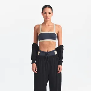 Nike Skims Matte Shine Mix Straight Neck Bra Deep Royal Stone Size Large thumbnail 10