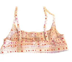 Skims Fits Everybody Scoop Pink Fair Isle Bralette NWOT Size Small thumbnail 4