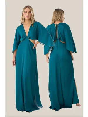 Boamar Avalon Cut Out Maxi Dress Emerald Womens Size Small thumbnail 8