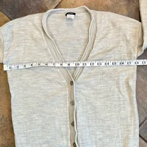 J. Crew Merino Wool Button Up Tunic Cardigan XS thumbnail 6