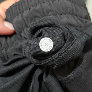 Lululemon Hotty Hot Shorts Women‎ 8 Black Low-Rise Mesh Athletic SF Logo Running thumbnail 6