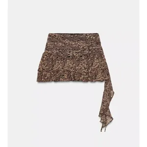 Zara mini‎ printed skirt thumbnail 3