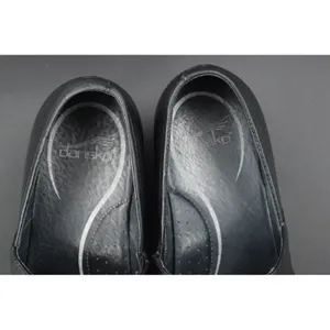 Dansko Leather Clogs Women 40 Black Brown Good Two Tone Slip On Block Heel thumbnail 10