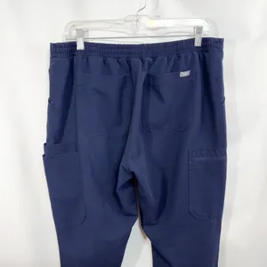 FIGS Large Scrub Pants Navy Blue Elastic Waist Cargo Pocket Medical Uniform 1426 thumbnail 8