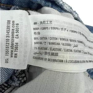 Abercrombie & Fitch 90s Straight Ultra High Rise Distressed Jeans Blue Size26/2R thumbnail 7