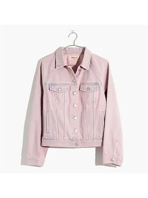 Madewell The Raglan Oversized Jean Jacket: Overdyed Edition Size Small thumbnail 2